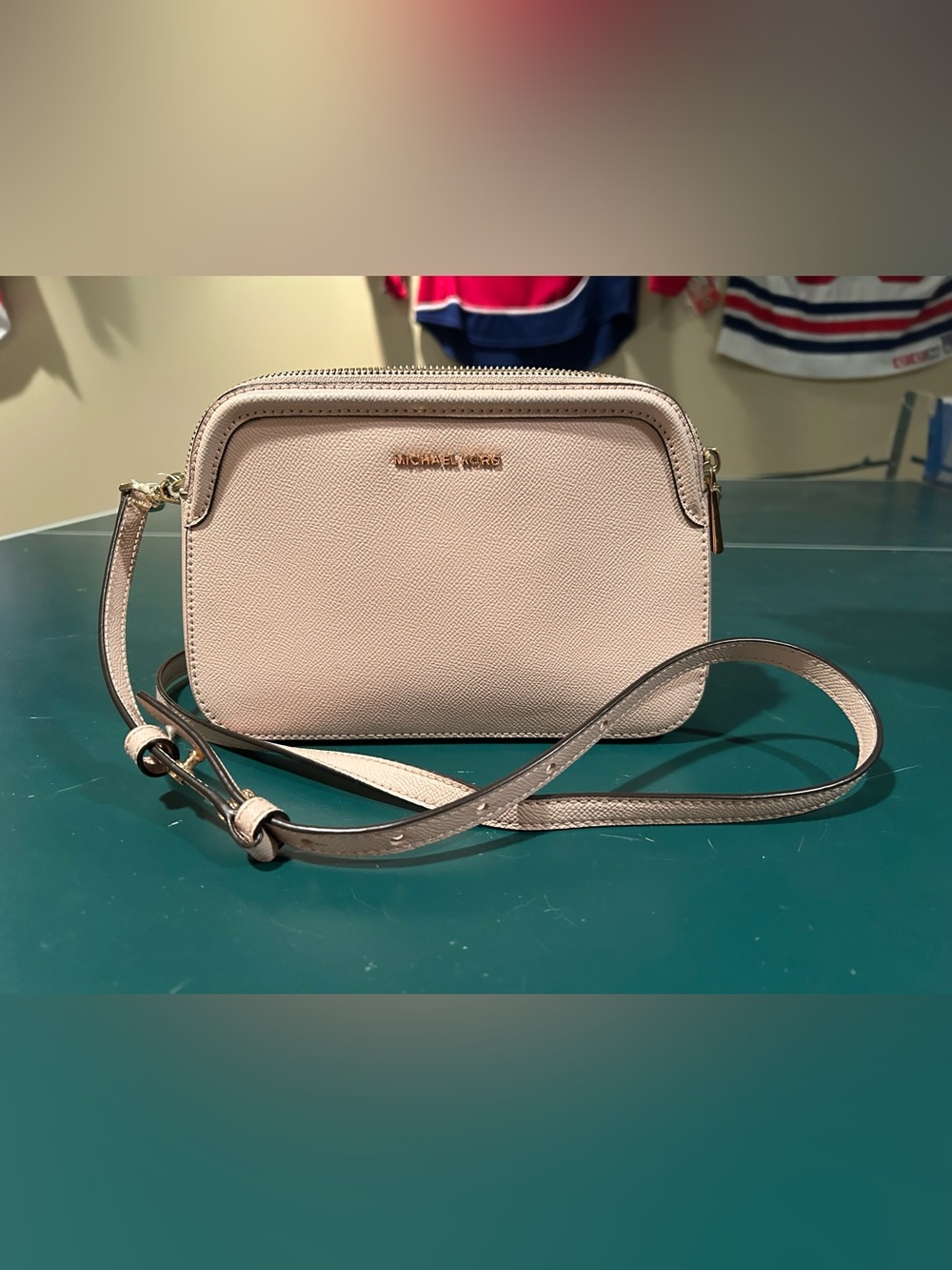 Michael Kors Pale Pink Leather Crossbody Bag